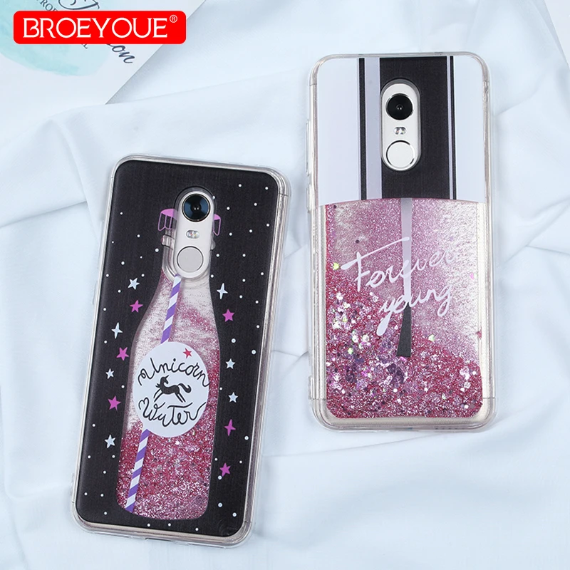 Case For Xiaomi Redmi 5 Plus Note 4X 4A 5A S2 Pro 6X Quicksand Liquid Glitter Dynamic Soft TPU Coque |