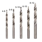 Сменные ступенчатые сверла для работ по дереву, из быстрорежущей стали, 1 шт., 4-85-95-106-108-12 мм