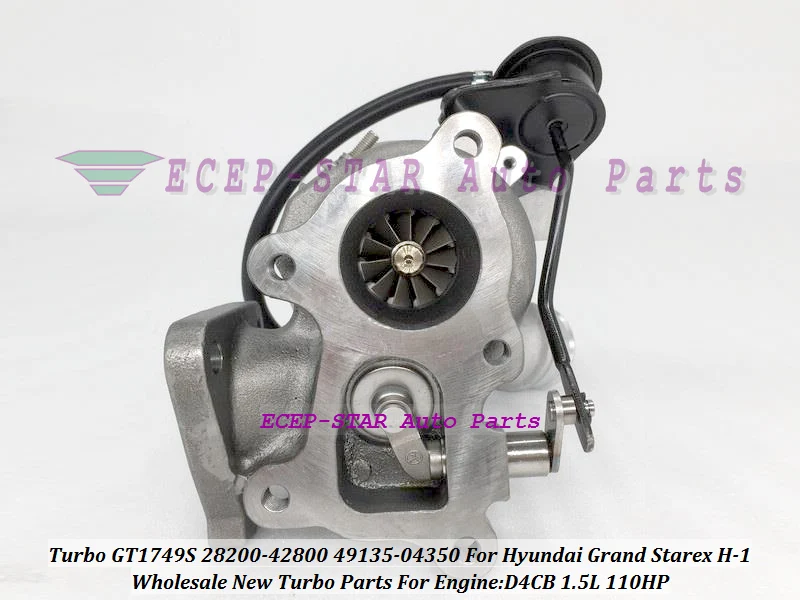 Турбина GT1749S TF035 49135-04350 28200-42800 2820042800 28200 42800 Турбокомпрессор Для Hyundai Grand Starex D4CB л л.с.