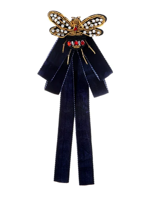 E43051 brooch Жини Новое поступление винтажные ленты большие броши «бант» булавки с Пчелой для женщин бабочка брошь галстук аксессуары для одежды - Окраска металла: E43051 brooch