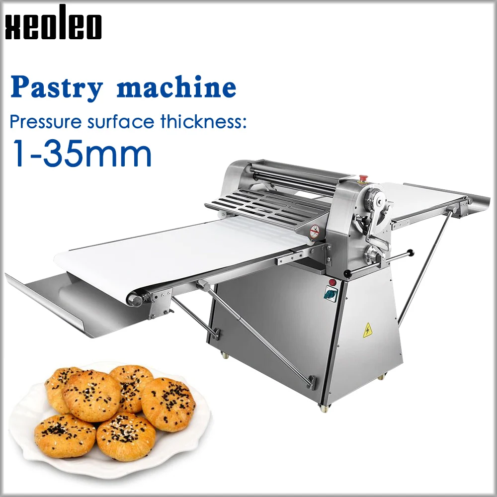 

XEOLEO Commercial Pastry Machine Vertical Crisp Machine Dough Sheeter Stainless Steel Dough Pressing Roll Machine for baker