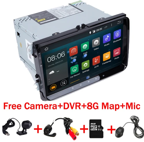 2 din " автомобильный DVD Android 7,1 для VW volksvgen Passat B5 Golf Seat Leon Bora сиденье для Polo с Wifi 4G камера DVR+ 8 Гб карта