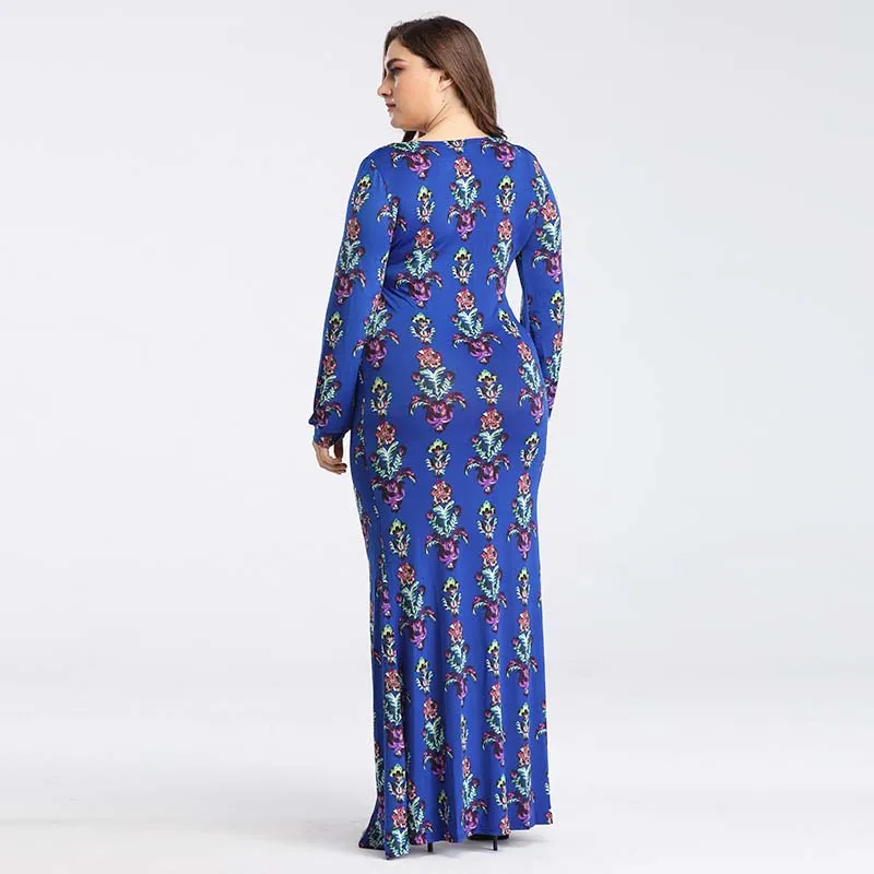 WHZHM 4XL 5XL знаменитостей макси с длинным рукавом высокой талией плюс размер 3XL