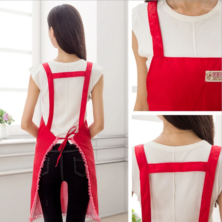 Принцесса Кухонный Фартук Горничная кружевная искусственная Женская кухня