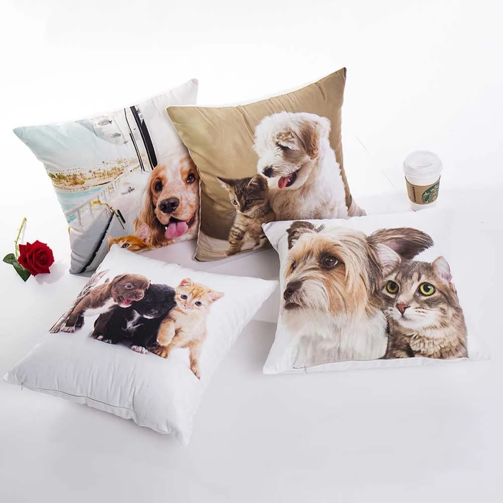 Meijuner наволочка для подушки 3D с изображением животных кошек и собак цифровая