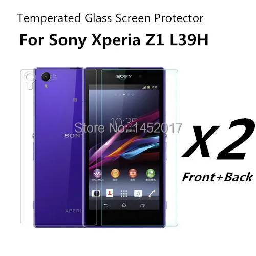Защитное стекло, закаленное стекло HD 2.5D для Sony Xperia Z1 L39H C6903 C6902, 2 шт.