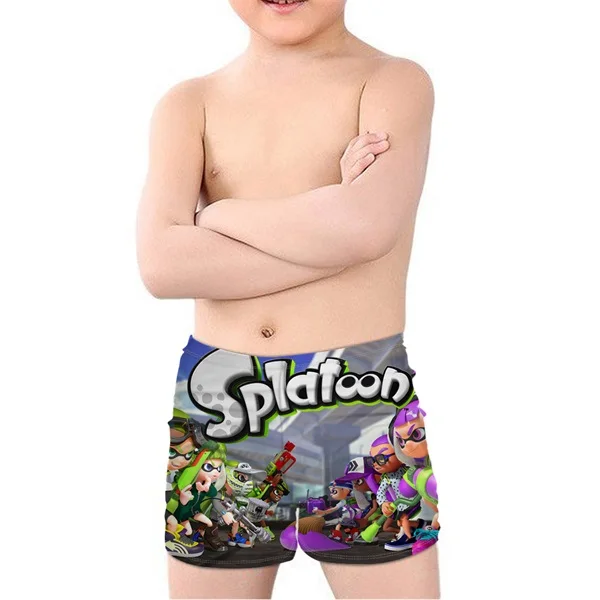 as picture THIKIN 3D игра Spla-toon детские купальные костюмы с принтом Летние плавки для детей мальчиков дышащий плавательный костюм купальный костюм для мальчиков - Цвет: as picture