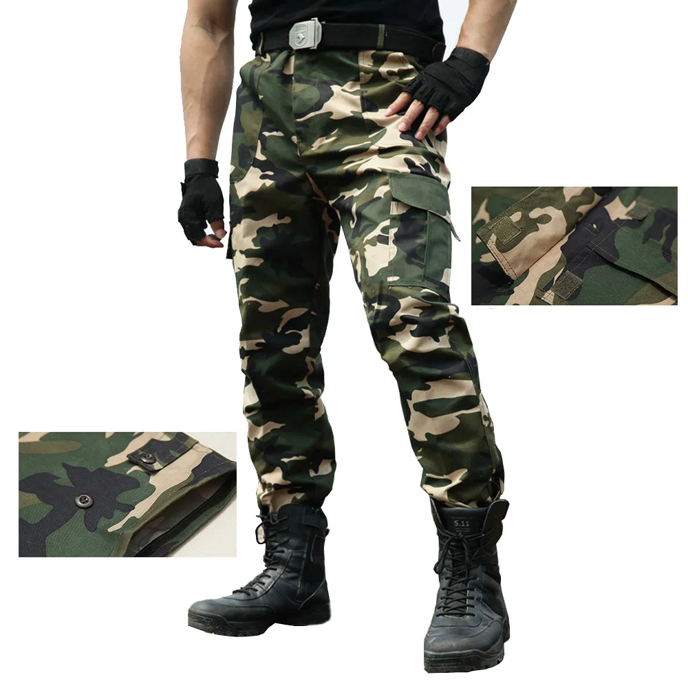 

Cargo Pants Men Overalls Military Style Work Pants Tactical Trousers Army Men Workwear Airsoft Paintball Camouflage Clothes