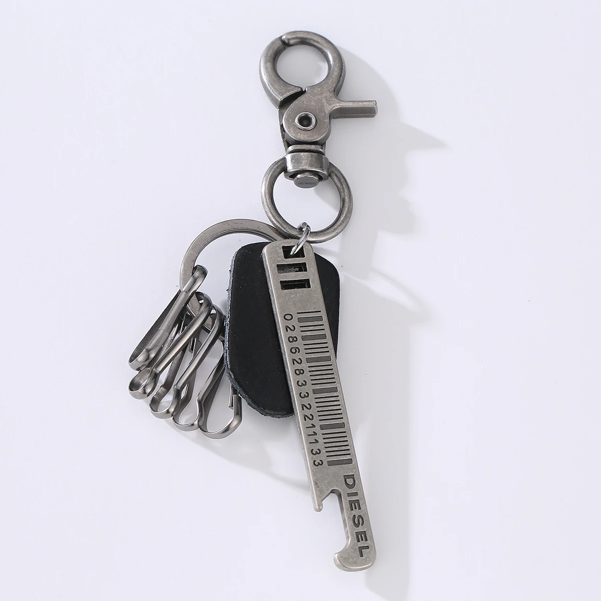 Винтажный кожаный брелок для мужчин и женщин классические гантели бабочка Акула