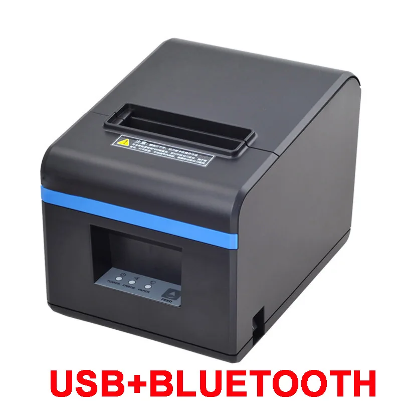 BLUETOOTH-USB Xprinter 80 мм термальные принтеры POS принтер с автоматическим резаком для ресторана USB/Ethernet порт для кухонного магазина Resta - Цвет: BLUETOOTH-USB