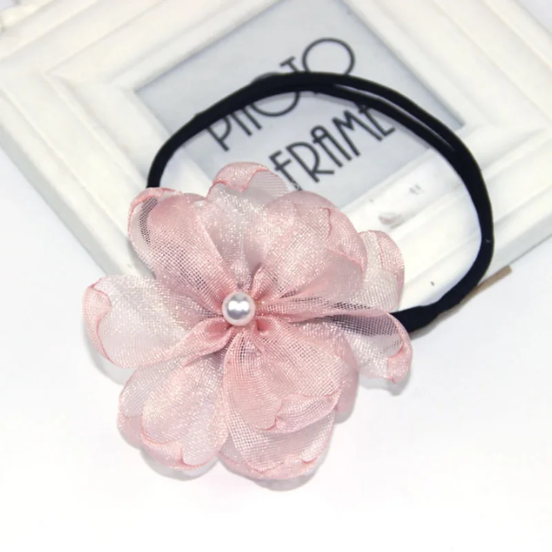 pink DIY женщина цветок пончики твист оголовье Волшебные волосы булочка производитель прическа инструмент жемчуг женский волос Инструменты для укладки волос лента для волос braider - Цвет: pink
