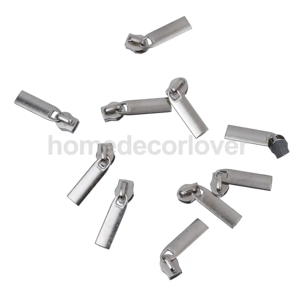 

10pcs Fashion Multi Metal Zip Puller/Zipper Pull Sliders Head Zipper Repair Kit Parts