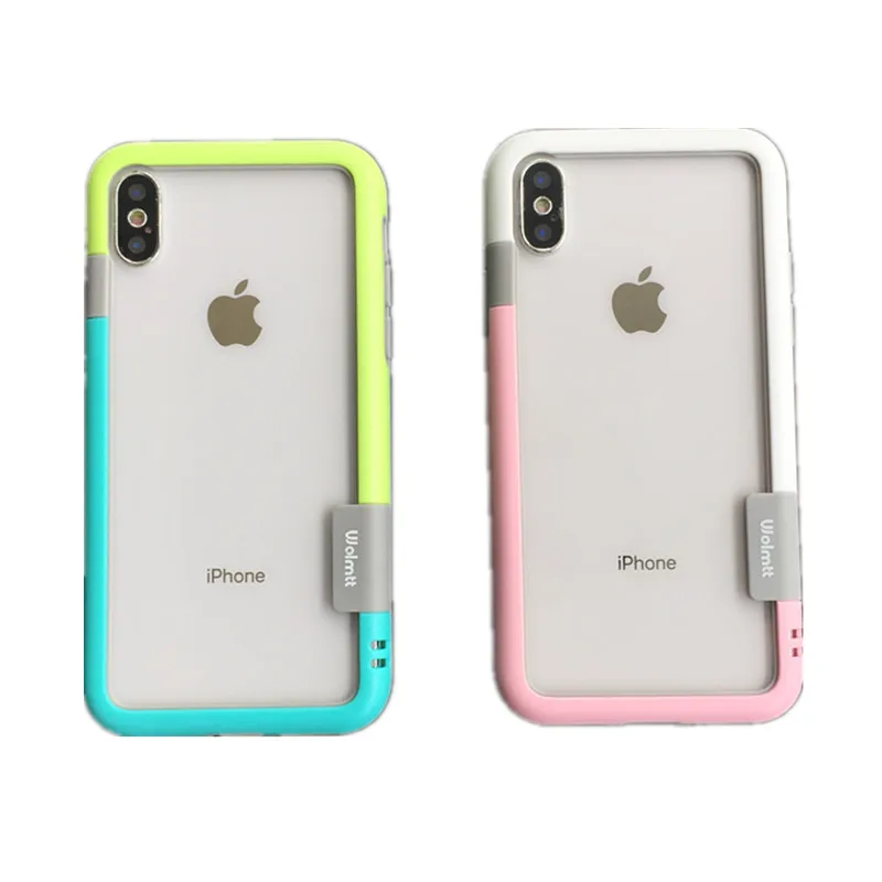 Bumper For iPhone 6 6s 7 8 plus X Soft Frame Case Cover Slim Fundas XR XS MAX silicone phone case with strap |