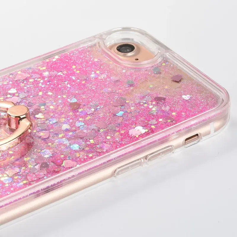 Лидер продаж! Палец пряжка динамичный жидкий песок Звезда Жесткий Чехол для iPhone 7