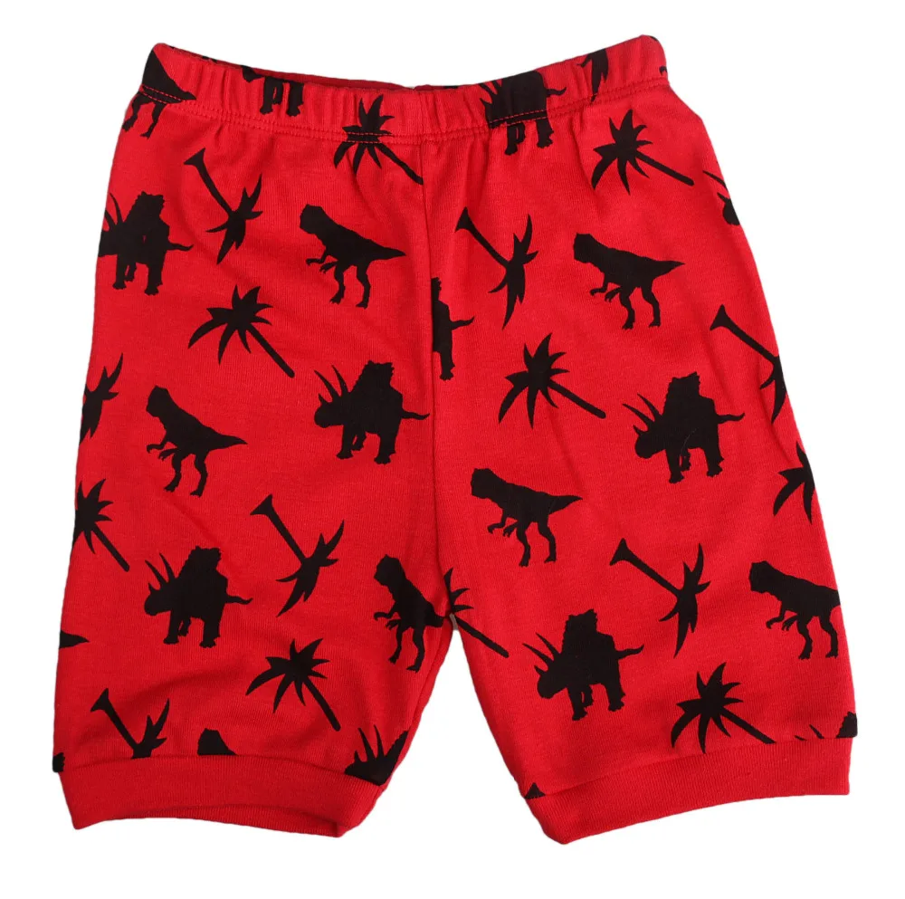 Babytree Маленькие дети короткий рукав пижамы набор мультфильм полоса динозавр для