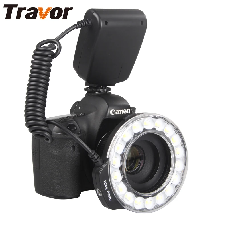 Светодиодная Кольцевая вспышка Travor 18 шт. для Canon Nikon Panasonic Pentax Olympus DSLR камеры|light for