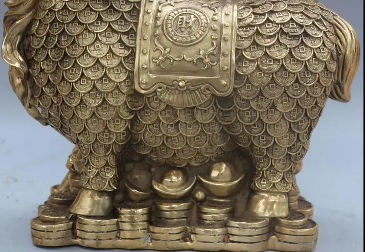 12 &quotотмечены китайский бронзовый медь фэншуй животного богатство денежная
