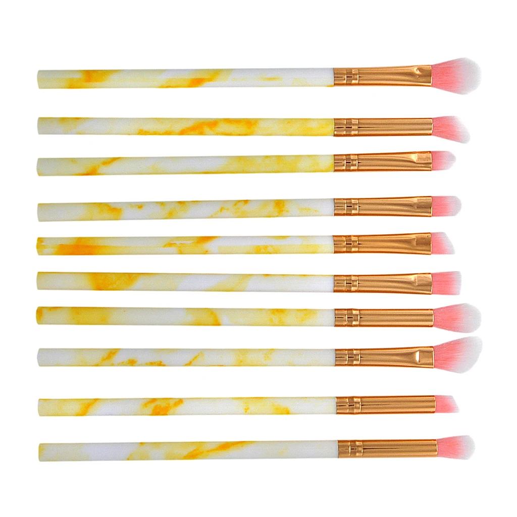 10 шт. набор кистей для макияжа Косметическая подводка глаз тени век Румяна кисти