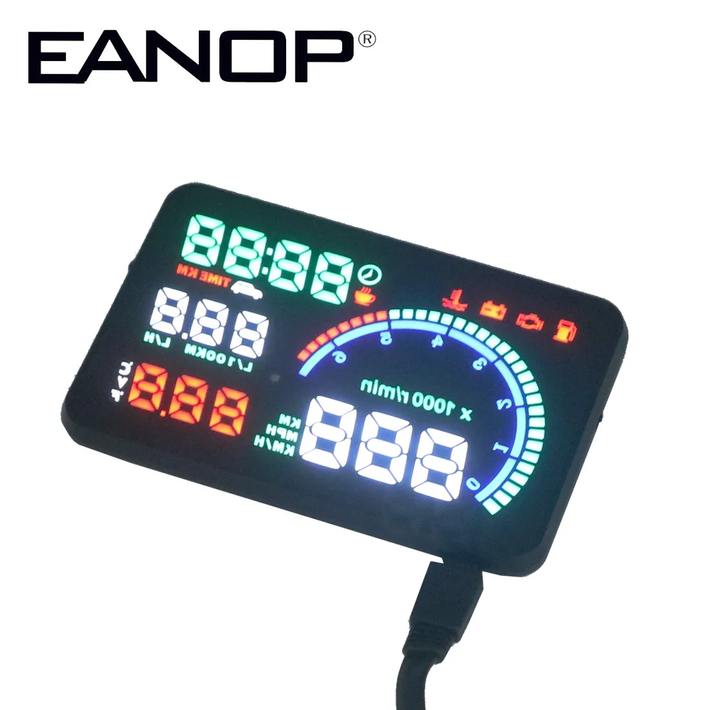SATONIC 5.5X HUD Heads up Дисплей OBDII приборной панели лобовое стекло проектор Head топлива