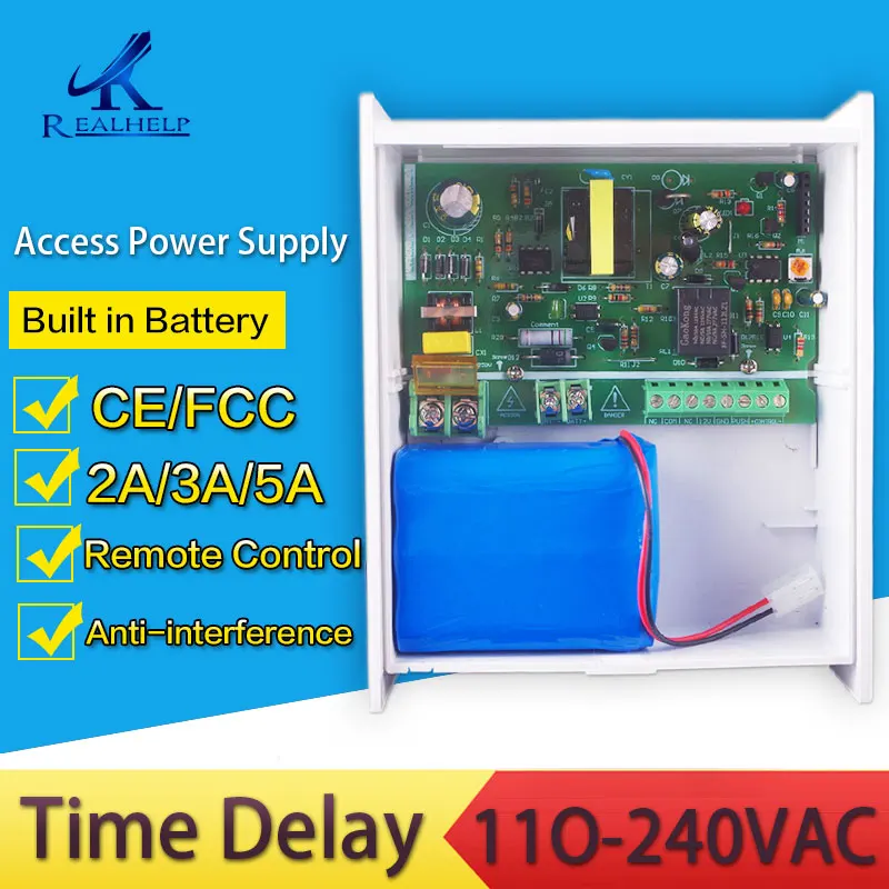 

2A/3A/5A CE/FCC Up Battery Power Supplies for rfid reader access control system remoto control power supply