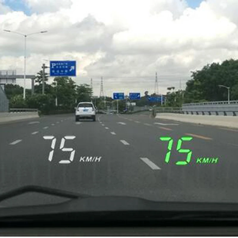 Белый Цвет автотранспортных средств a100s HUD талии Мониторы OBD2 вождения компьютер