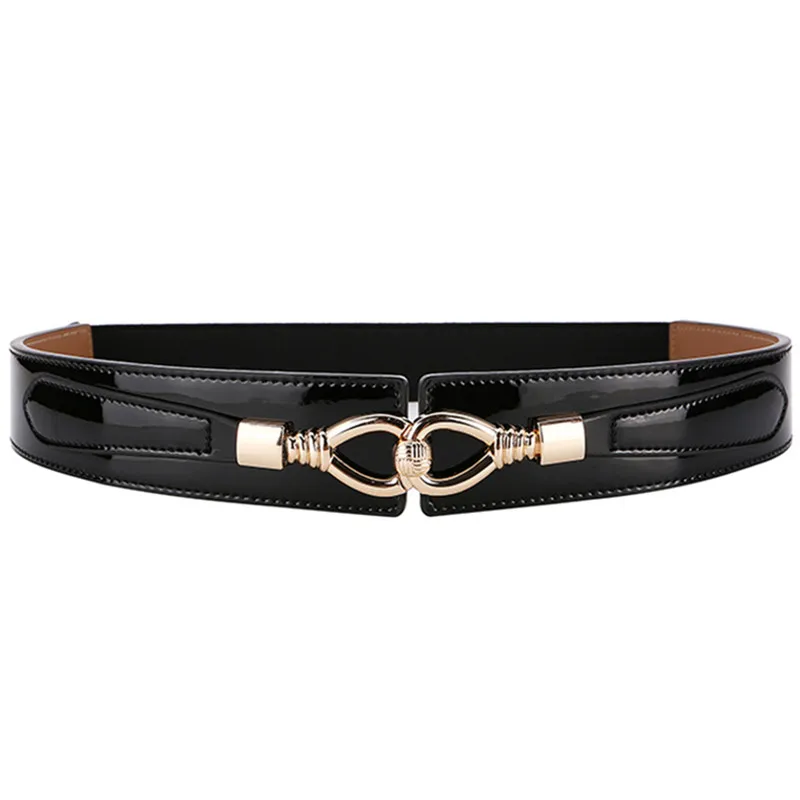 Ремень женский из воловьей кожи однотонный черный красный широкий Роскошный