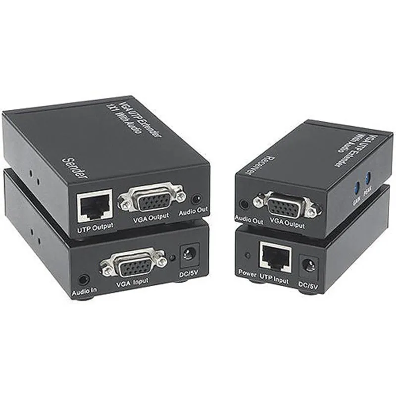 Разветвитель VGA UTP 1x1 с аудио вверх Cat5/6 до 300 м разветвитель ресивер поддержка