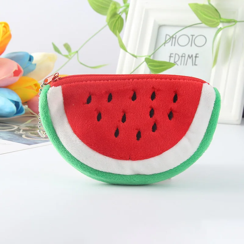 Kawaii мультфильм арбуз фрукты Детский плюшевый Кошелек кошельки для мелочи