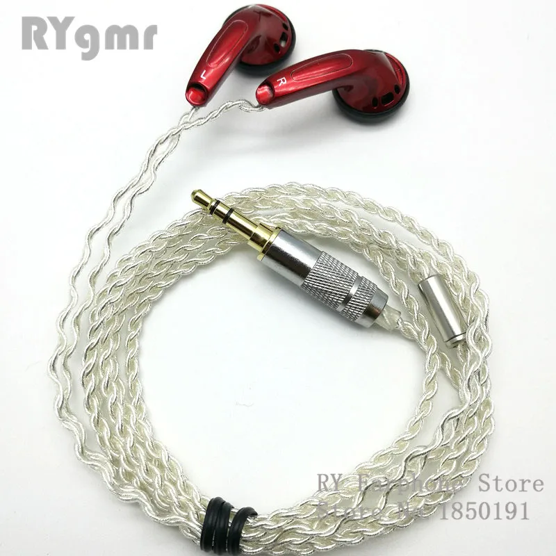 RY4S Silver-Red HI RY4S оригинальные наушники-вкладыши 15 мм качество музыки звук HIFI наушники(MX500 стильные наушники) 3,5 мм L изгиб hifi кабель - Цвет: RY4S Silver-Red HI