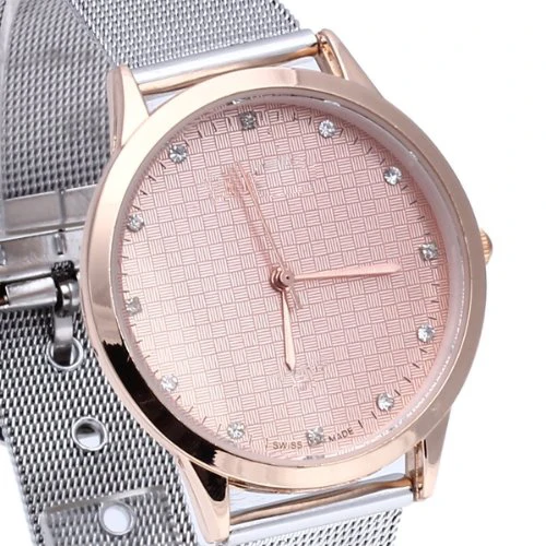 2x Reloj de Pulsera Aleacin Plateado Cuarzo Esfera Color Oro Rosa para Mujer|mujer pulseras|mujer reloj |