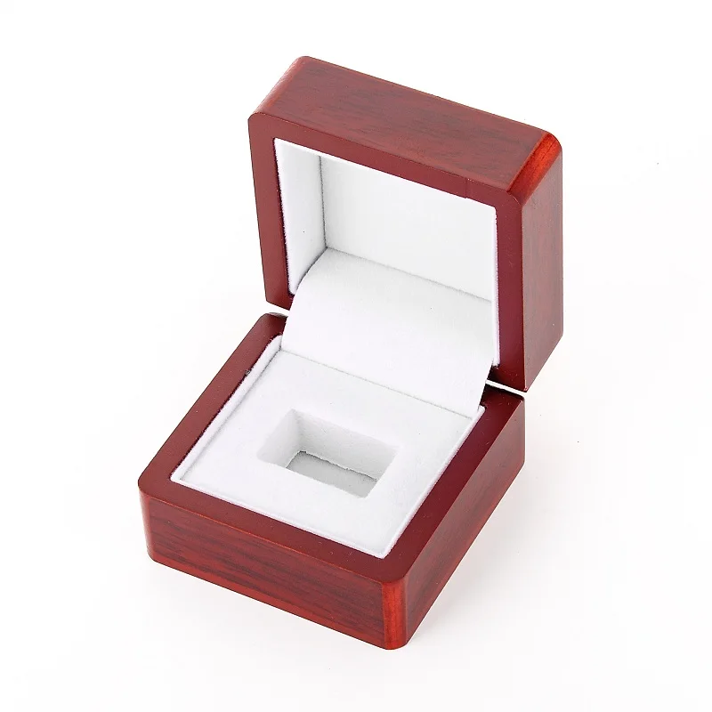 1 шт. одно отверстие Дерево Деревянный Чемпион кольцо дисплей коробка подарочная