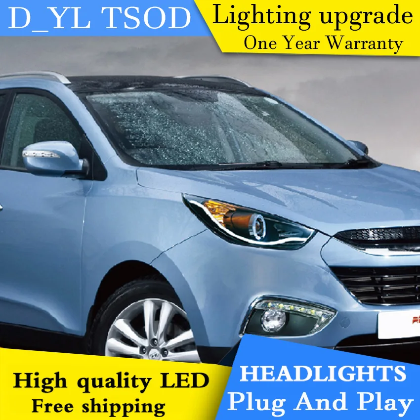 Стайлинг автомобиля для Hyundai IX35 фары 2010-2012 CX5 светодиодные головная лампа СИД drl