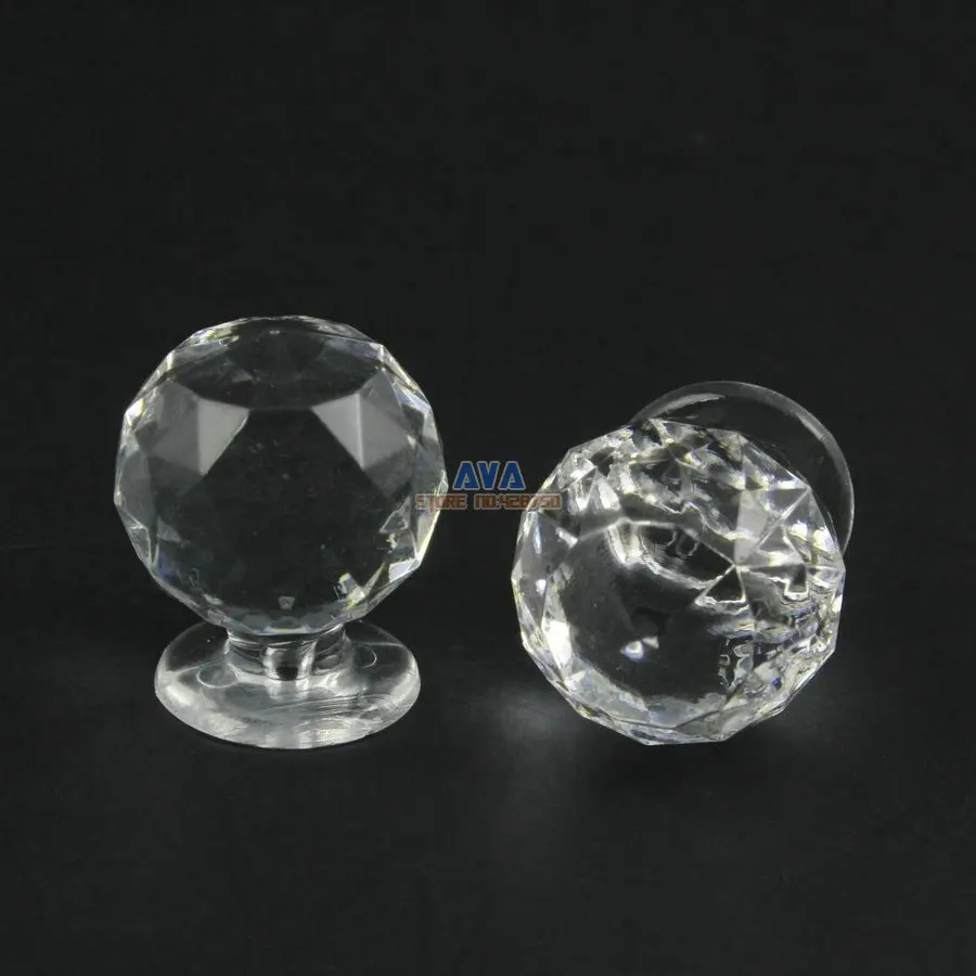 

50 Pieces Clear Acrylic Plastic Knob Plexiglass Knob Small 18x21mm