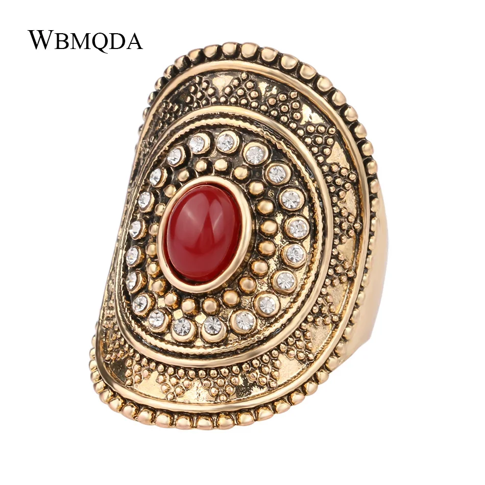 Женское кольцо из красного золота с кристаллами|ring big|midi ringgold ring |
