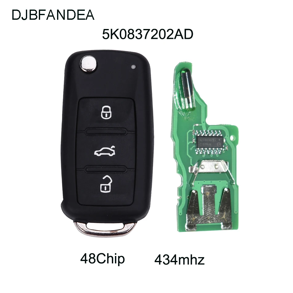 Дистанционный ключ DJBFANDEA 5K0 837 202 AD для VW/VOLKSWAGEN 5K0837202AD
