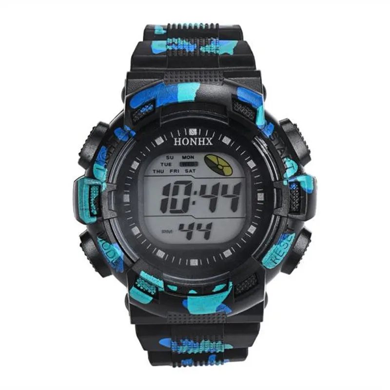Fashion men's watch LED Digital Watch Alarm Date Rubber Waterproof Military Sport Wristwatchsaat erkekler Clock men | Наручные часы
