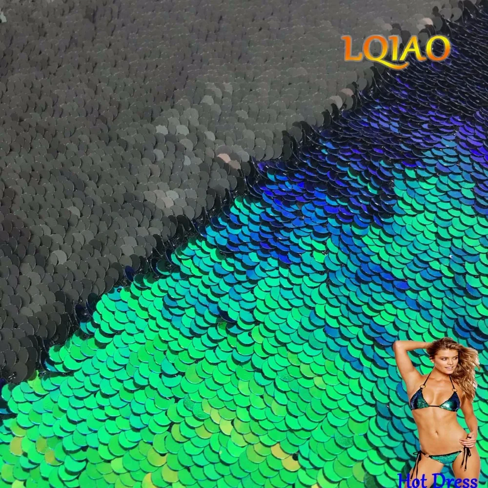 Расшитая блестками ткань 125*45 см 5 мм|fabric for|fabric for weddingfabric fabric |