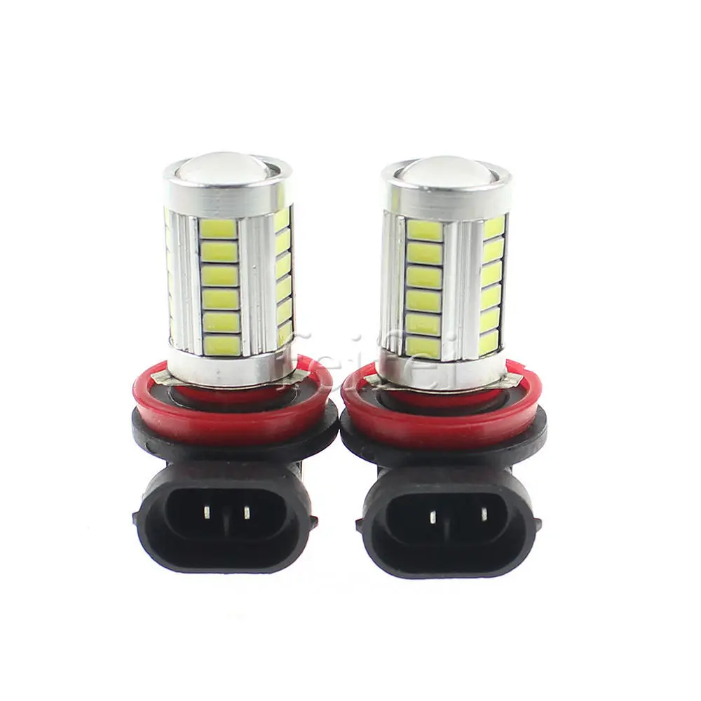 2 шт. H8 H9 H11 33 SMD 5630 Автомобильные светодиодные противотуманные фары 33SMD