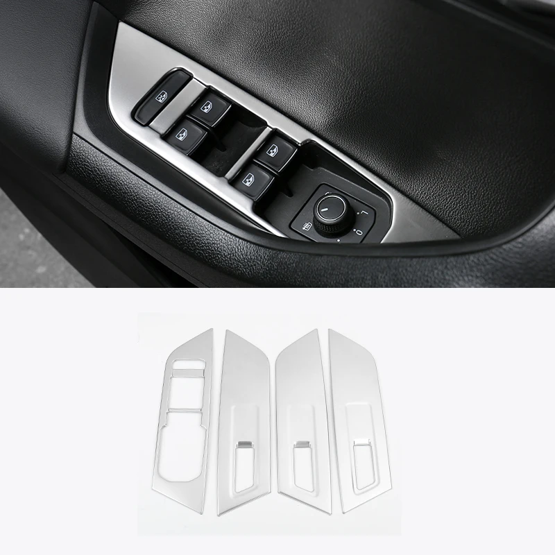 

Кнопки для подъема стекла, из нержавеющей стали, для Skoda Karoq 2017, 2018, 4 шт.