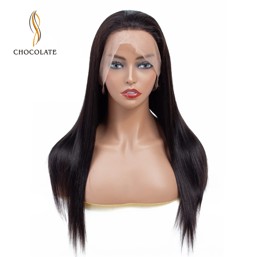 360 фронтальные человеческие волосы парики Remy длинные перуанские прямые шнурка