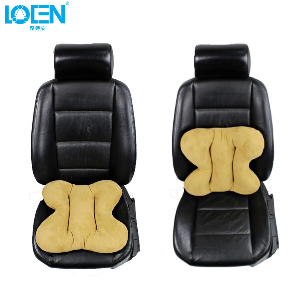 

LOEN Elastic suede Lumbar Back Support Cushion car seat covers auto office Travel Seat Chair car styling seat cushion
