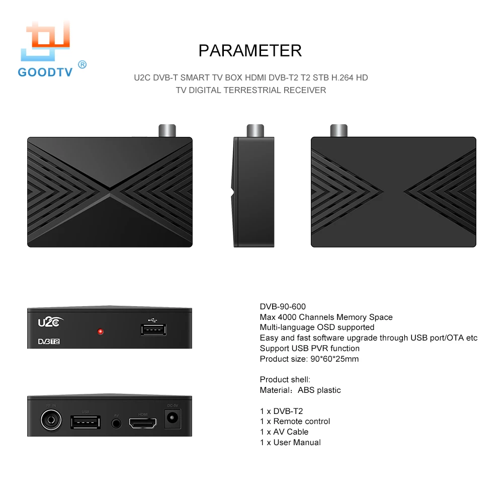ТВ-тюнер USB 2 0 DVB T2 Wi-Fi приемник Full-HD 1080P цифровая смарт-ТВ-приставка с поддержкой MPEG