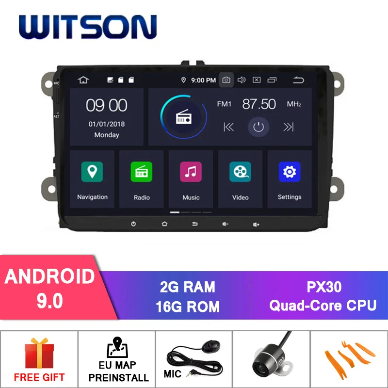 WITSON 9 ''Android 0 для VOLKSWAGEN POLO GOLF 5 6 2006 2012 автомобильное радио 4 Гб ОЗУ + 64 ГБ