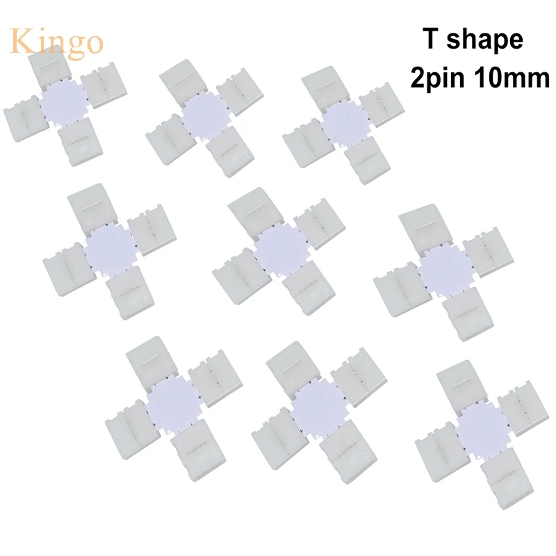 10 мм 2pin T L X Shape Splitter правый быстроразъемный угловой адаптер для 5050 5630 одноцветная