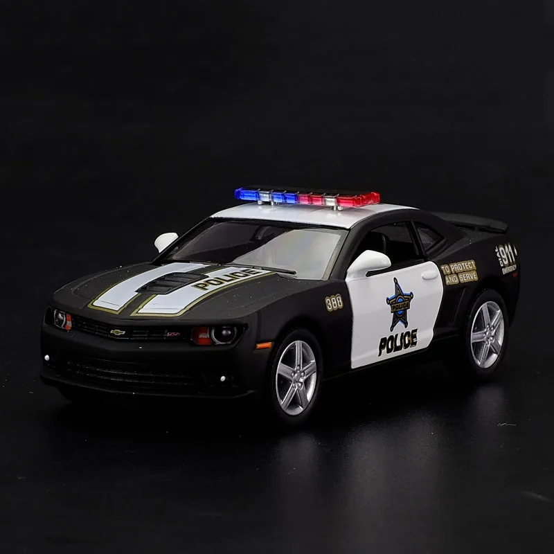 1:38 Chevrolet Camaro Police Edition литые под давлением автомобили модели оттягивающие назад