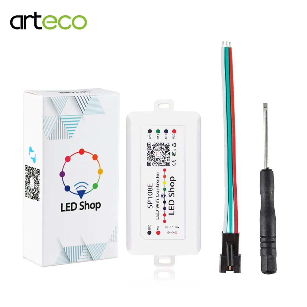 5V ~ 24V SP108E WIFI LED контроллер для WS2812B WS2811 WS2801 WiFi приложение управления беспроводной