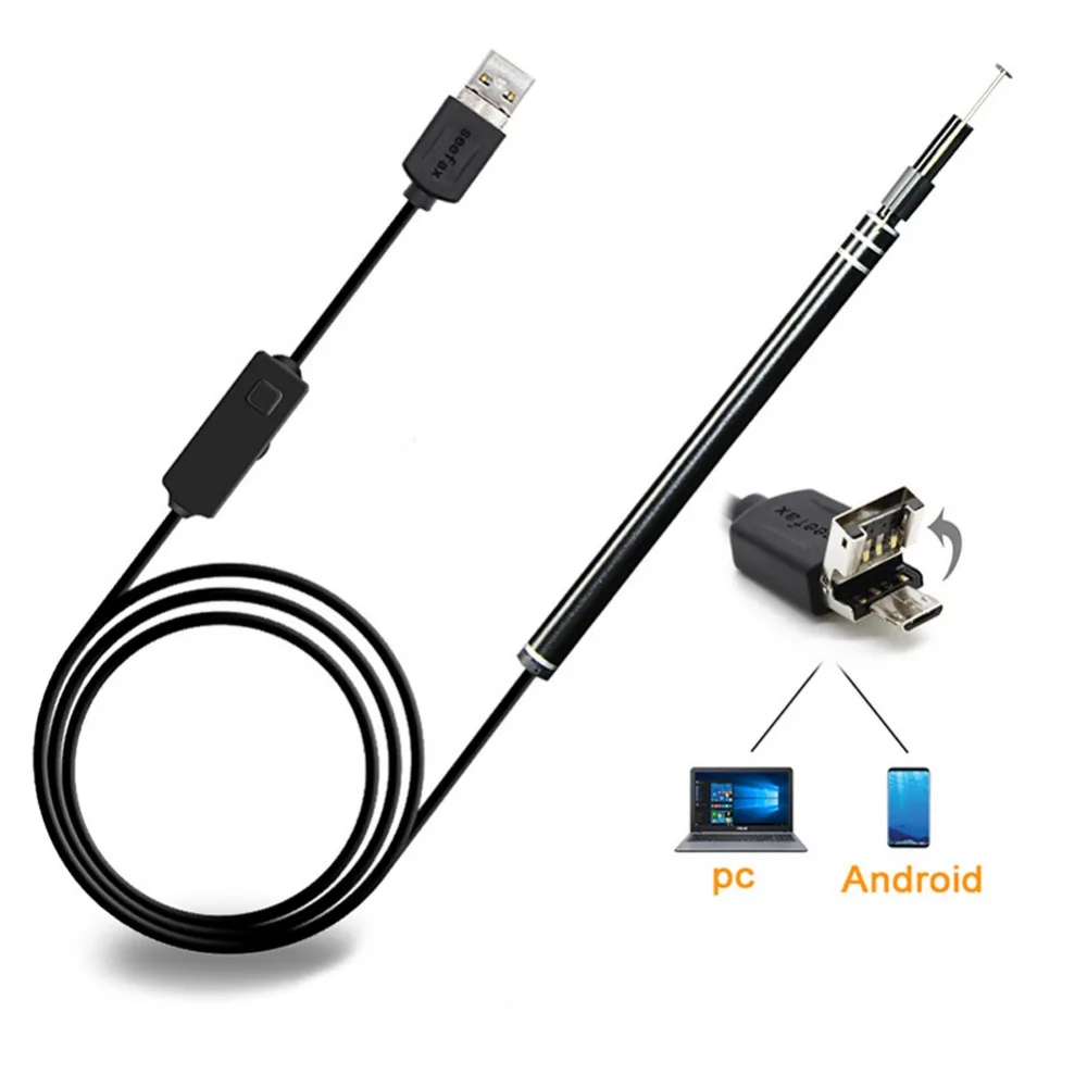 2 в 1 USB ушной эндоскоп с мини камерой уход за ушами Чистый инструмент подключение