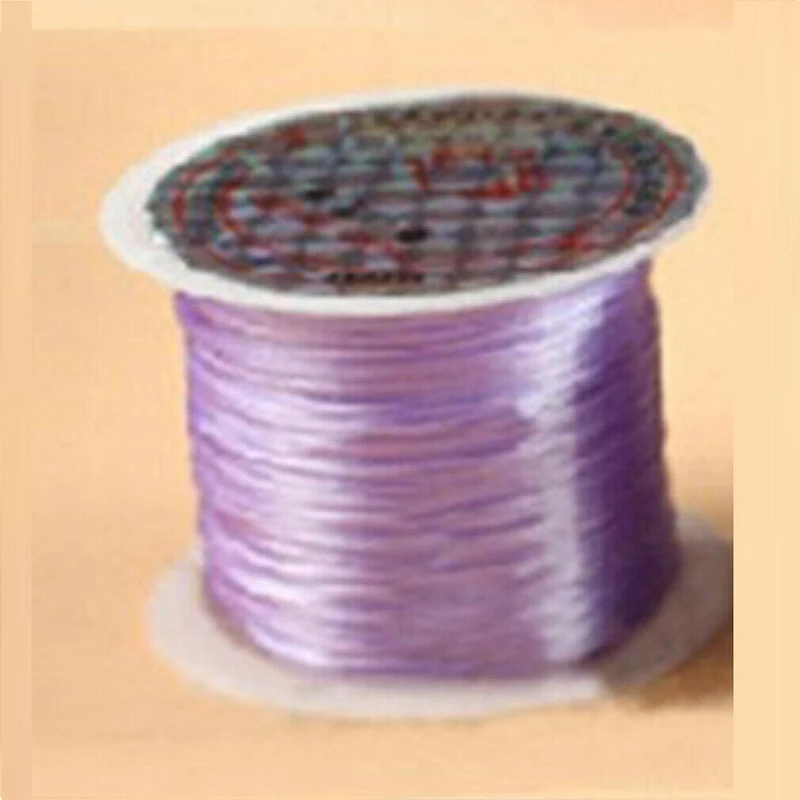 Light Purple 1 шт., крепкий эластичный шнур для плетения бусин, шнур для браслета, для изготовления украшений, сделай сам, разноцветная одежда, 10 метров, 0,8 мм, новинка - Цвет: Light Purple