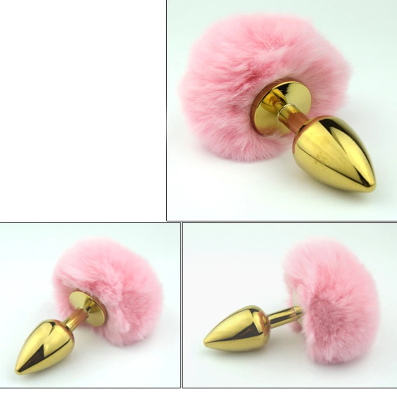 Rabbit Tail Metal Anal Plug Stainless Steel Bunny Anus Butt Sex Toys for Women Gay Adult Products | Красота и здоровье