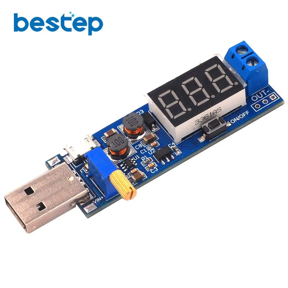 USB повышающий/уменьшающий модуль питания DC-DC 5 В до 3 В/12 Регулируемый понижающий